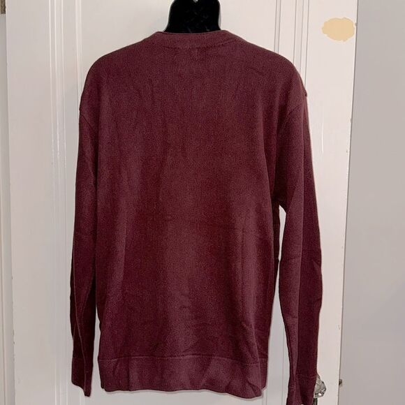NWOT Dockers maroon/burgundy acrylic cardigan sweater - Picture 6 of 8
